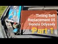 Timing Belt Replacement 05 Honda Odyssey:  Part 1