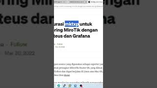 Monitoring Router MikroTik Menggunakan Grafana, Prometheus, dan mktxp