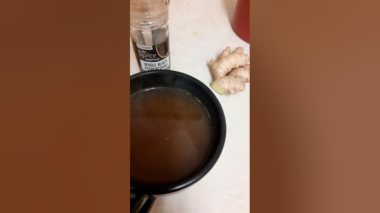 Ginger, garlic, turmeric and black pepper to help with cold and sore