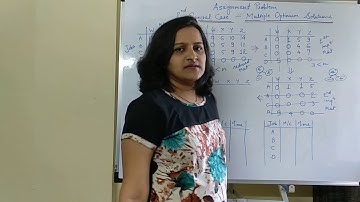 Assignment problem - 2nd Special case - Multiple Optimum Solutions