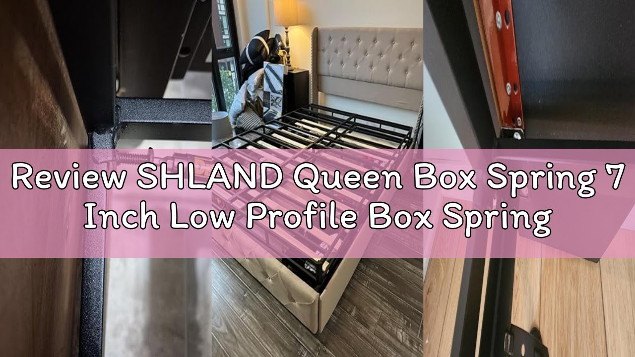 Review SHLAND Queen Box Spring 7 Inch Low Profile Box Spring Queen Size Bed Base, 3000 lbs Black Hea