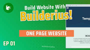 Build One Page Weibsite with Builderius - Episode 1