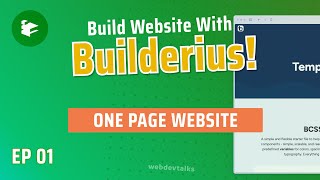 Build One Page Website with Builderius - Episode 1