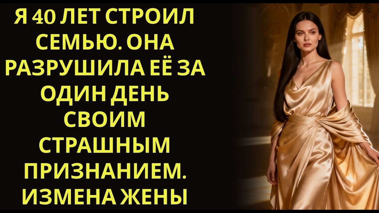 Я 40 лет строил семью  Она разрушила её за один день своим страшным признанием  Измена жены