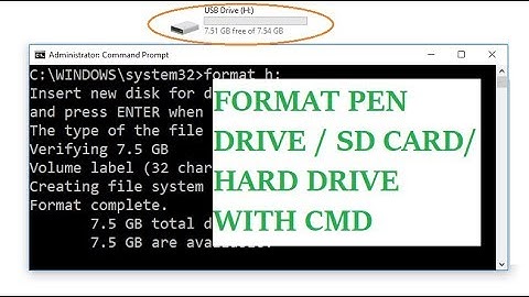 how to format pendrive, hard drive, sd card with CMD command prompt