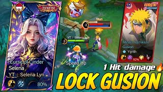 SELENA LOCKED GUSION ALL GAME! ONE-HIT DAMAGE & EASY KILLS 🔥 | MLBB 