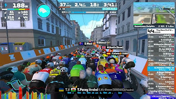 Tiny Race (3 of 4) by Zwift Insider (B) (Z1) on Downtown Dolphin in Crit City