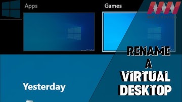 How to Rename a Virtual Desktop in Windows 10 Version 2004