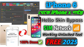 IPhone 6 6s 6Plus 6splus  icloud Bypass Sim  Network Working Unlock Tool 2025 Easy Method 100% Done