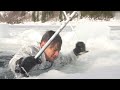 Logistics Marines and Sailors take the Cold Plunge in Elvegardsmoen