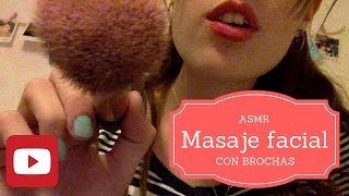 ASMR Te ayudo a dormir. Relajación con masaje de BROCHAS (brushing ESPAÑOL)