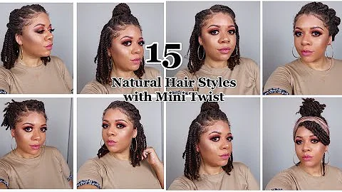 15 EASY and QUICK Hairstyles With Mini Twists | Na...