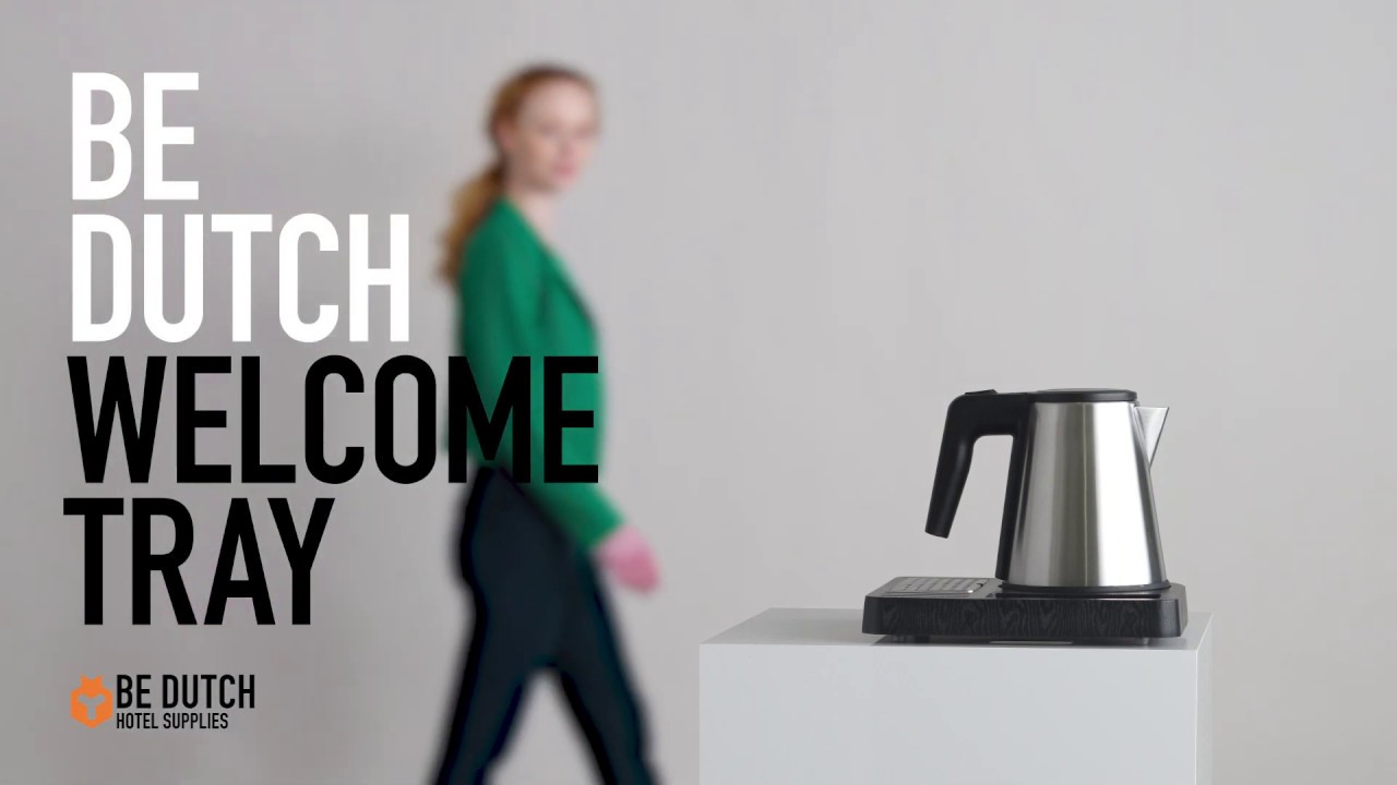 Be Dutch - Hotel Welcome Tray Set Mini 0,6L | 360 degrees rotatable | Strix controlled kettle