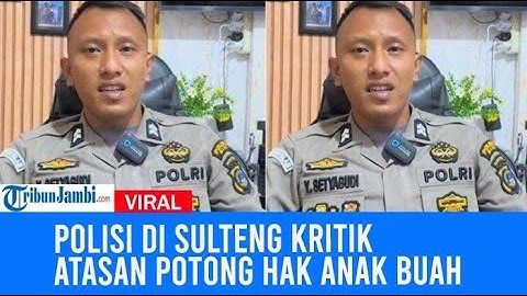 Viral, Polisi Di Sulteng Kritik Atasan Potong Hak Anak Buah, Minta Diusut, Berujung Kena Kode Etik