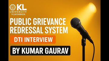 KUMAR GAURAV DTI Interviews Videos (Project Name - Public Grievance Redressal System ) sec - 10