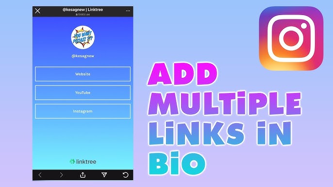 Add Multiple Links To Your Instagram Bio For Free Linktree Tutorial Youtube