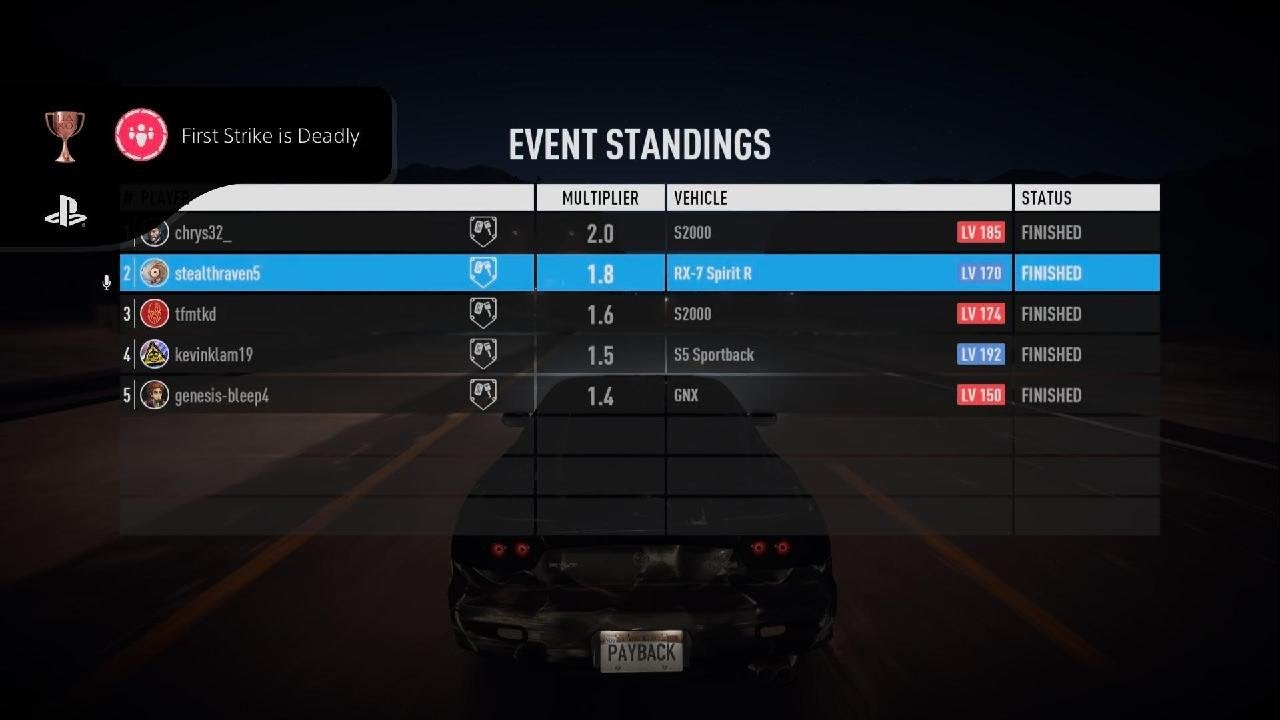 Need for Speed Payback First strike is deadly