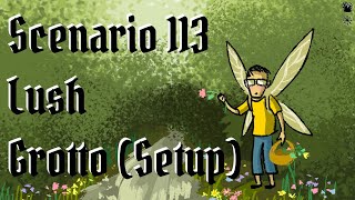 023A - Frosthaven Insane Difficulty (+3) Solo 4 Characters, Scenario 113, Lush Grotto (Setup)