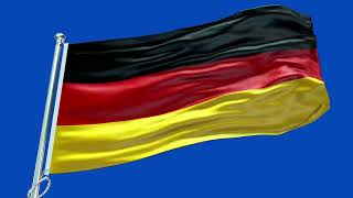 GERMANY FLAG ANIMATION GREEN SCREEN (4K LOOP VIDEO)