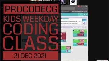 ProCodeCG Kids Weekday Coding Class - Online - 21 Dec 2021