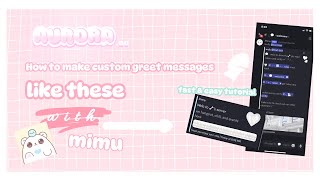 How to make a custom greeting on discord with Mimu #mimu #discord