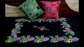 Diy Easy Hand Painted Bed Sheet घर प बडशट कस बनय Fabric Painting On Bed Sheet