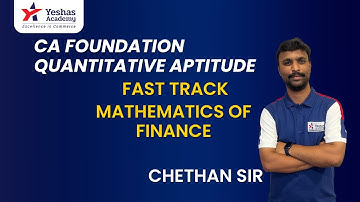 CA Foundation | Mathematics of Finance| QA | Class 1 | Fast Track | English | Chethan Sir