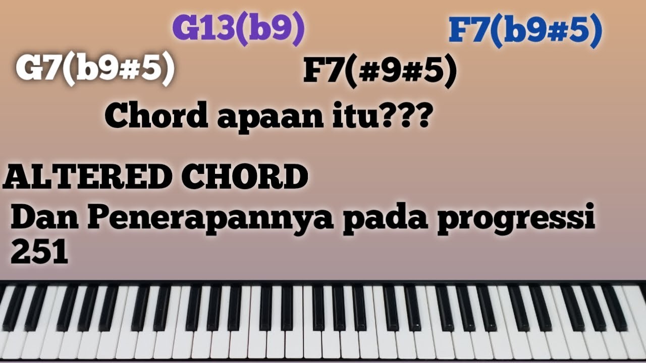 Chord altered on progressi 251 piano