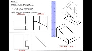 Isometric and orthographic with no grid paper.