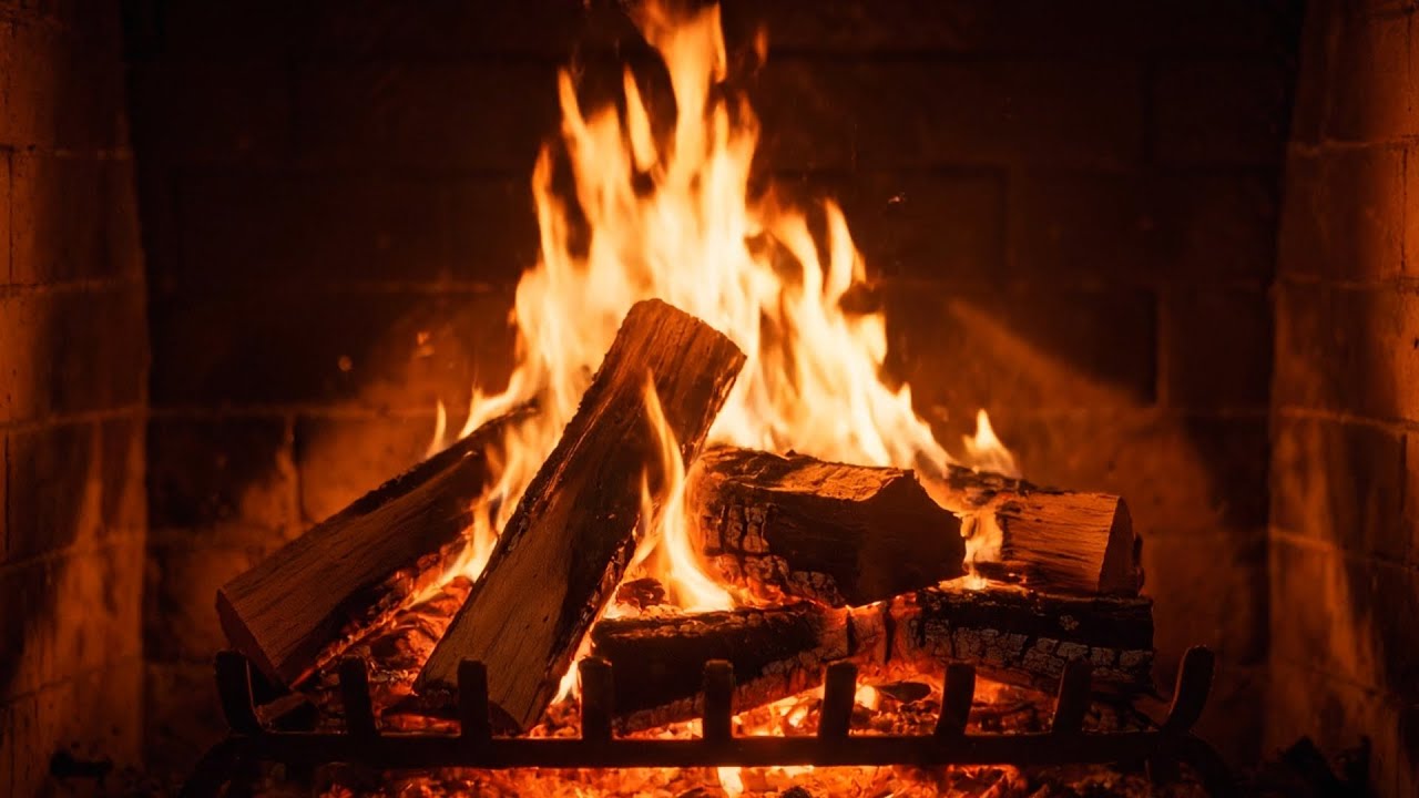 8 Hours Cozy Fireplace 🔥 Close Up Fire Ambience