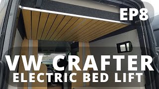 VW Crafter Camper van.  EP8  Electric Bed Lift. Lippert Project 2000.
