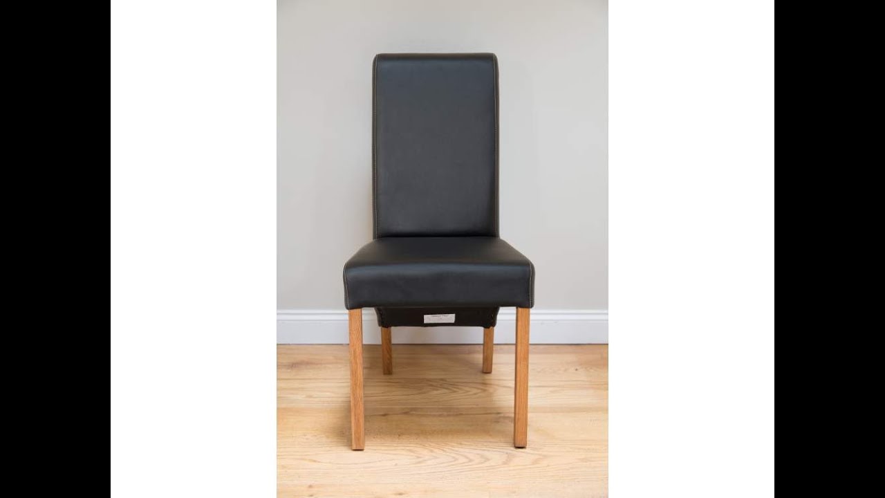 Tuscan Black Leather Dining Chair