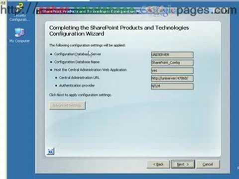 Intro SharePoint 2007 Installation Advanced Setup