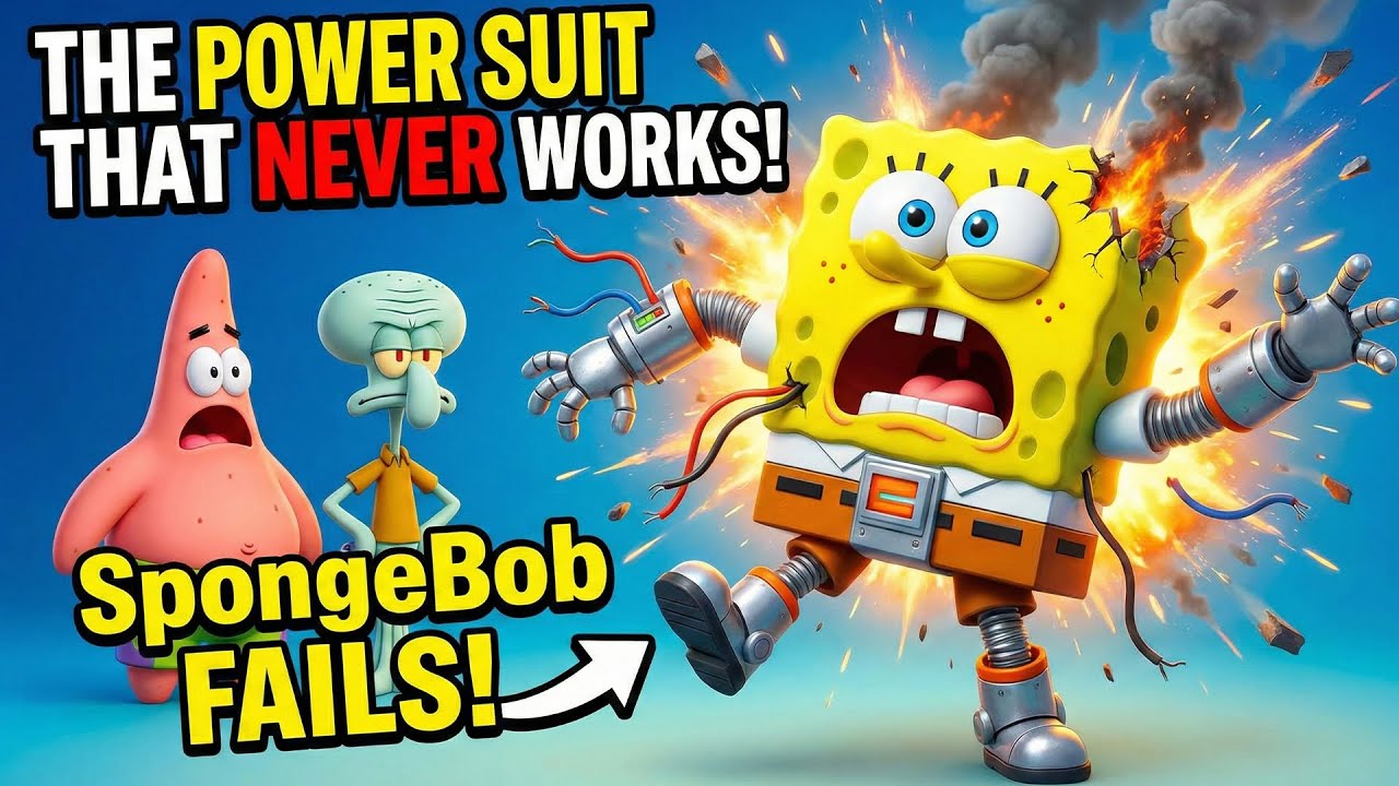 SpongeBob & The Power Suit That Never Works 🤖🍍 | A Hilarious Hero Experiment | SpongeBob Animation