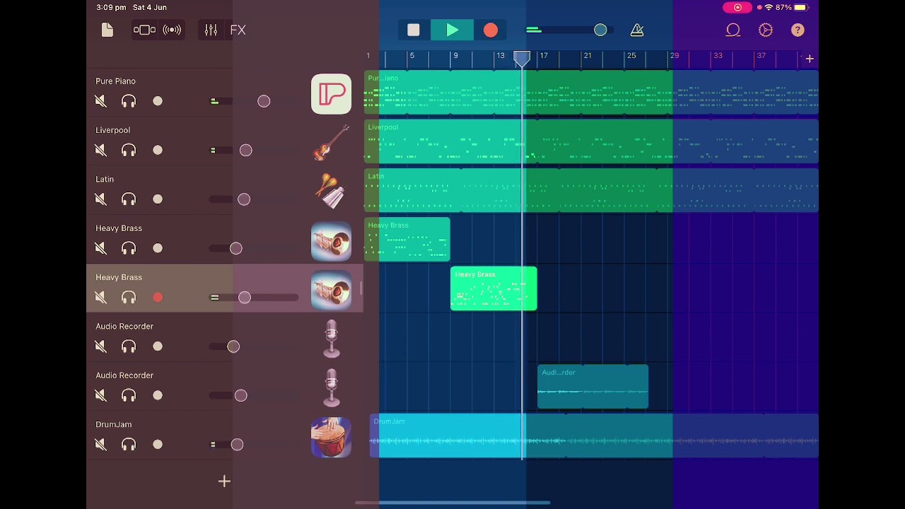 GarageBand iOS Heavy Brass