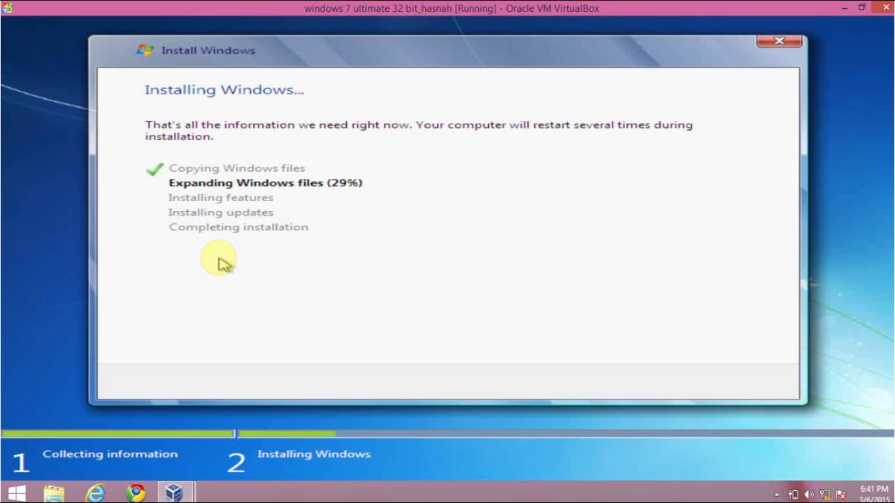 Tutorial Instalasi Win 7 Menggunakan VirtualBox - YouTube