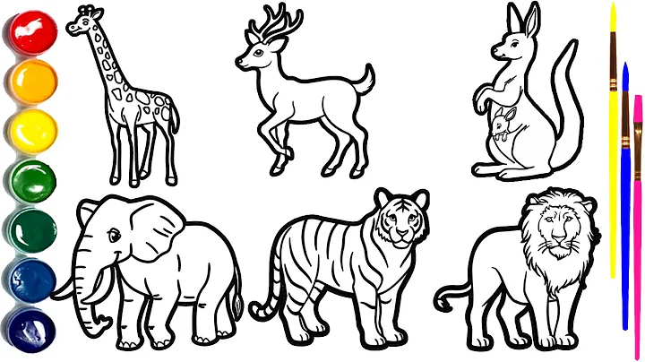 DRAW Amazing Animals in Minutes  Children Draw Animals🦒🦌🦘🐘🐅🦁 thumbnail