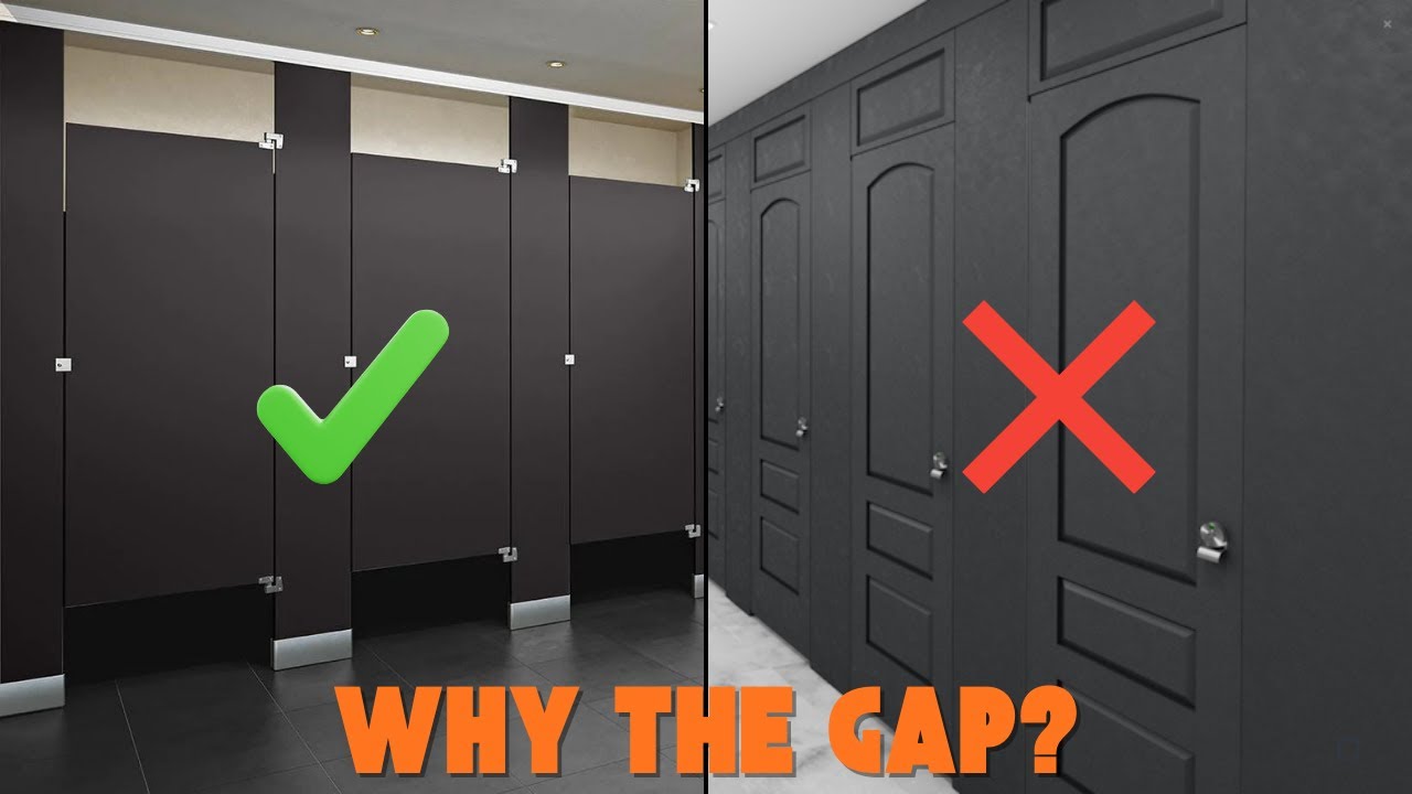 Why Do Bathroom Stalls Have Gaps? - YouTube
