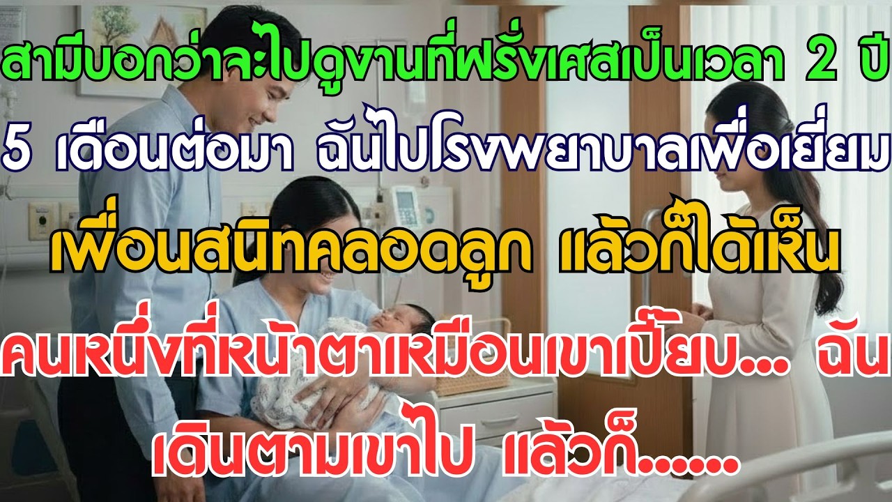 สามีบอกว่าไปทำงานที่ฝรั่งเศส 2 ปี 5 เดือนต่อมาฉันไปเยี่ยมเพื่อนสนิทที่แผนกสูติฯ แล้วก็เจอคนคนหนึ่ง..