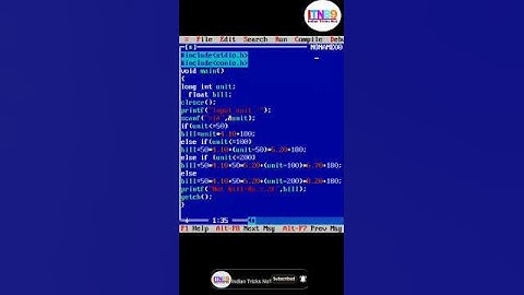 C Program to calculate and print Electric Bill || C Program For Electric Bill
