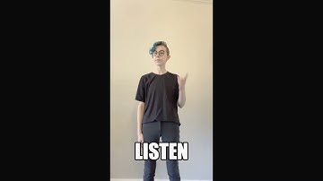 Listen/Hear sign - ASL (two options)