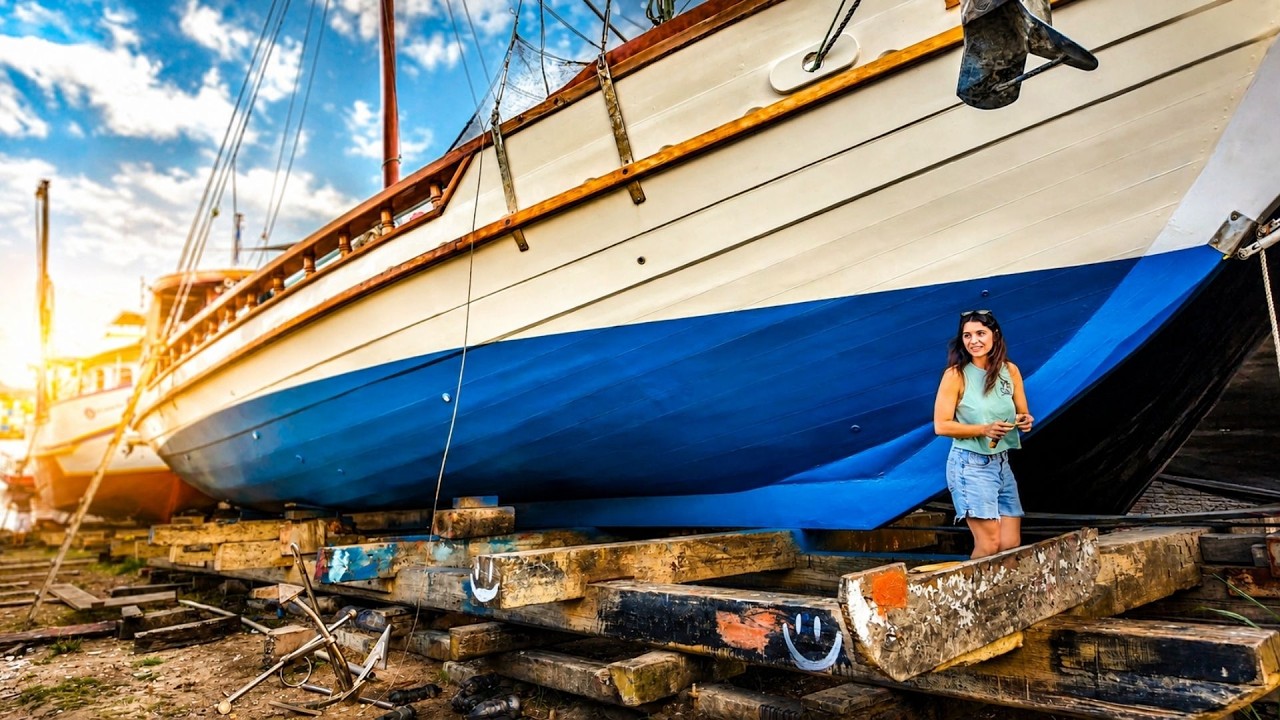⁣One Last Job Before We Launch Our Wooden Boat — Sailing Yabá