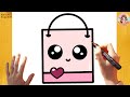 How to Draw Cute Tote Bag Easy For Children ????