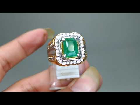 Batu Permata Emerald Beryl Zamrud Colombia Kotak HQ Asli (Kode 1216). 