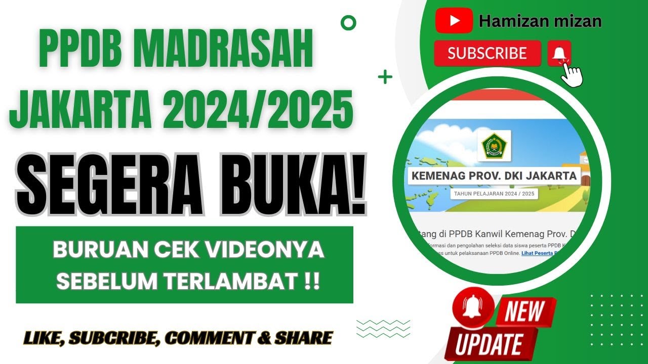 INFORMASI PPDB MADRASAH JAKARTA 2024/2025. BURUAN CEK VIDEONYA SEBELUM TERLAMBAT ! #ppdb #madrasah