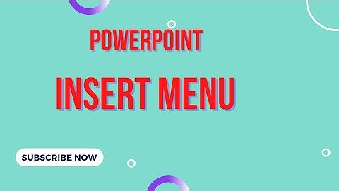 Insert menu of MS powerpoint || ppt tech