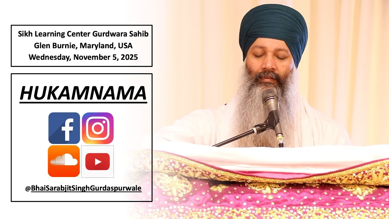 HUKAMNAMA // WEDNESDAY, NOVEMBER 5, 2025 // 