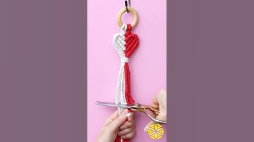 DIY❤️Porta-Guardanapo de Coração em Macramê!Tutorial no canal!#macrame #mesaposta #macrametutorial