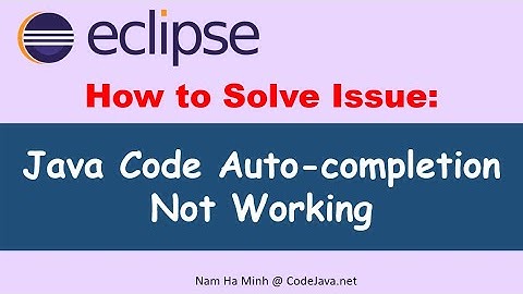 [Solved] Java code auto-completion not working in Eclipse IDE