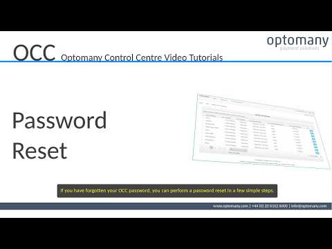 OCC   Password Reset